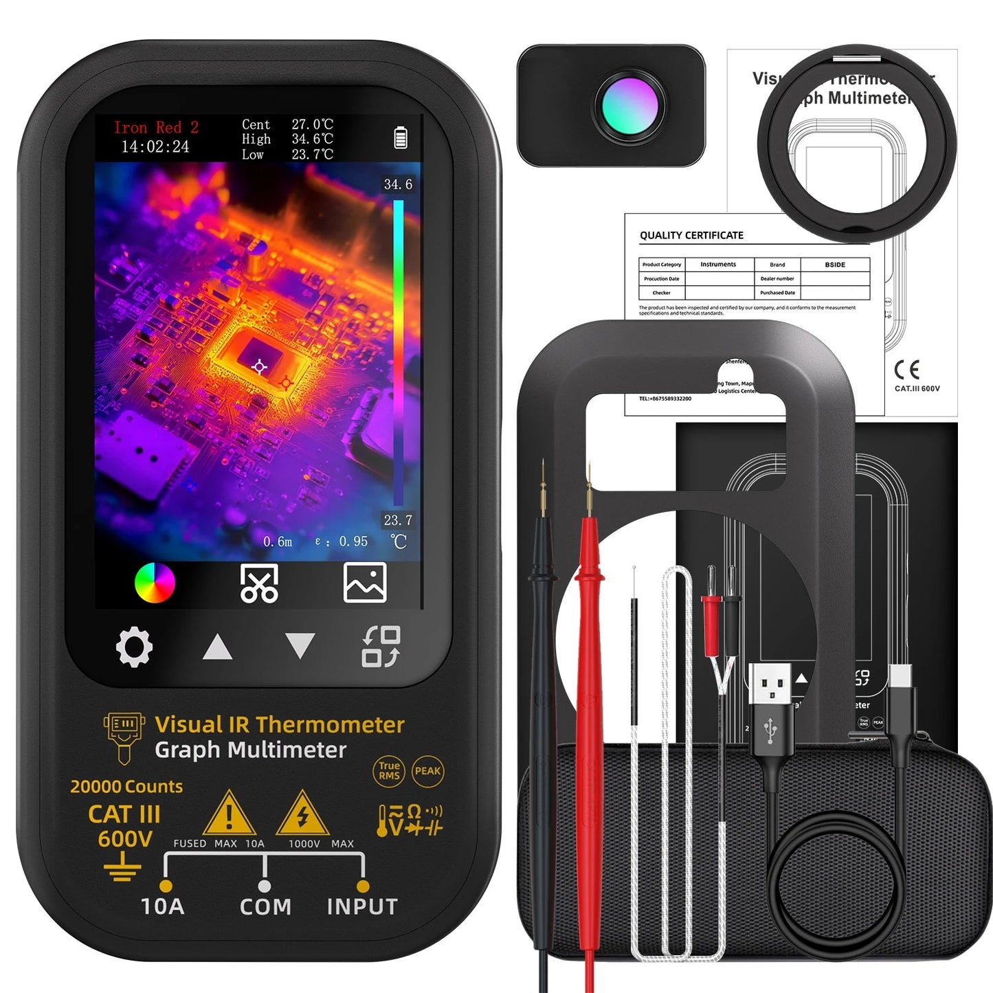 2-in-1 Thermal Imager & Digital Multimeter
