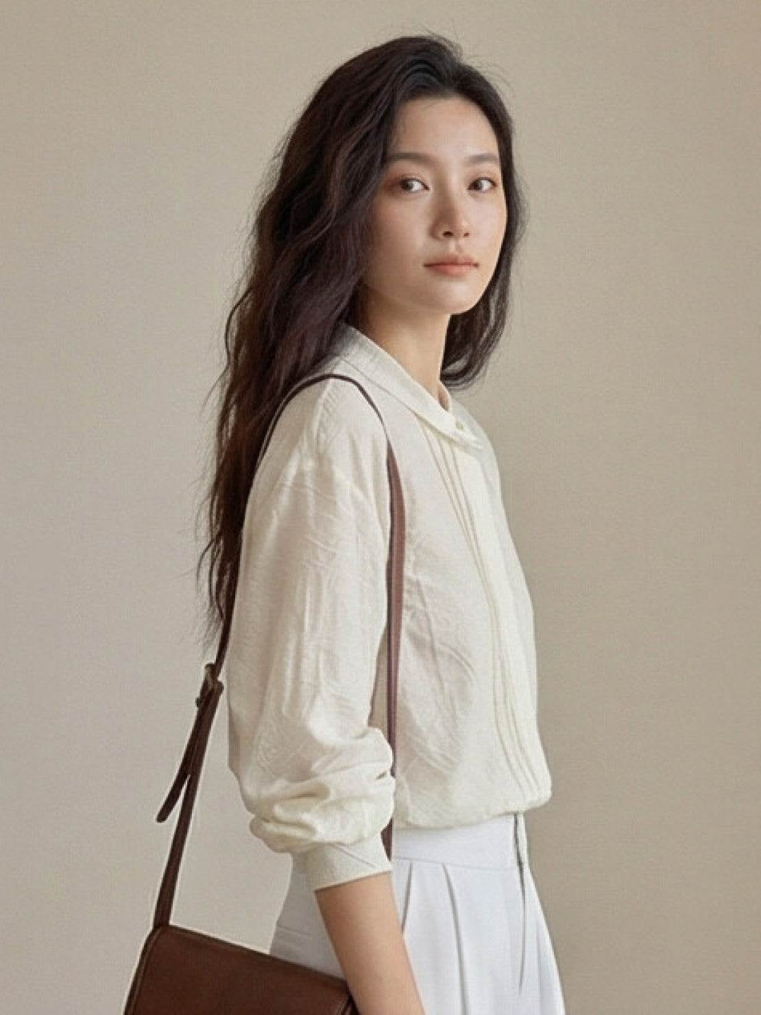 100% Linen Oversized Jacquard Shirt