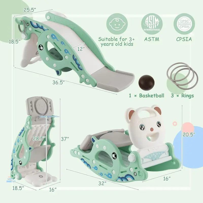 ⏰Limited-Time Sale⚡Flip In 1 Minute! Switch Rocking Horse To Slide In Seconds