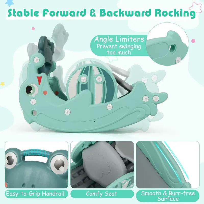 ⏰Limited-Time Sale⚡Flip In 1 Minute! Switch Rocking Horse To Slide In Seconds